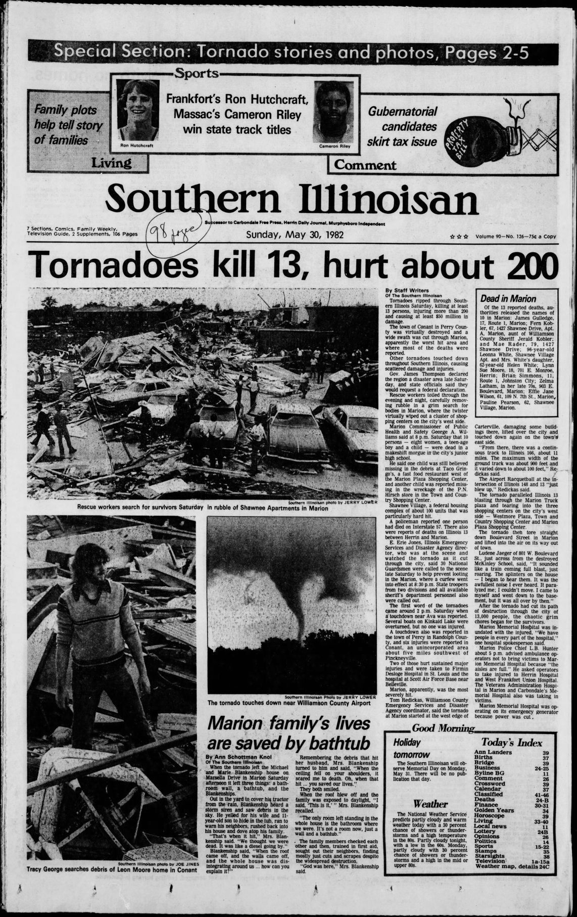 Tornadoes kill 13, hurt about 200